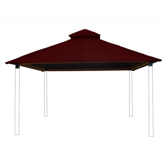 ACACIA AGOK14- BURGUNDY 14 sq. ft. Gazebo Roof Framing & Mounting Kit with Burgundy Outdura Canopy