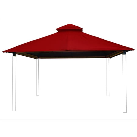 ACACIA AGOK14- CHINA RED 14 sq. ft. Gazebo Roof Framing & Mounting Kit with China Red Outdura Canopy