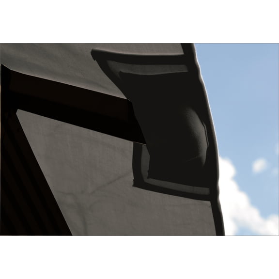 ACACIA AGKRC14-SD BLACK 14 sq. ft. Sundura Replacement Canopy for 14 sq. ft. ACACIA Gazebo, Black