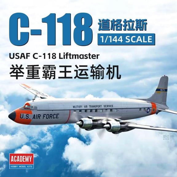 ACADEMY AC12634 1/144 Scale USAF C-118 Liftmaster Model Kit