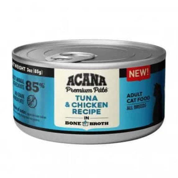 Acana Adult Grain Free Premium Pate Tuna and Chicken Wet Cat Food (3oz)