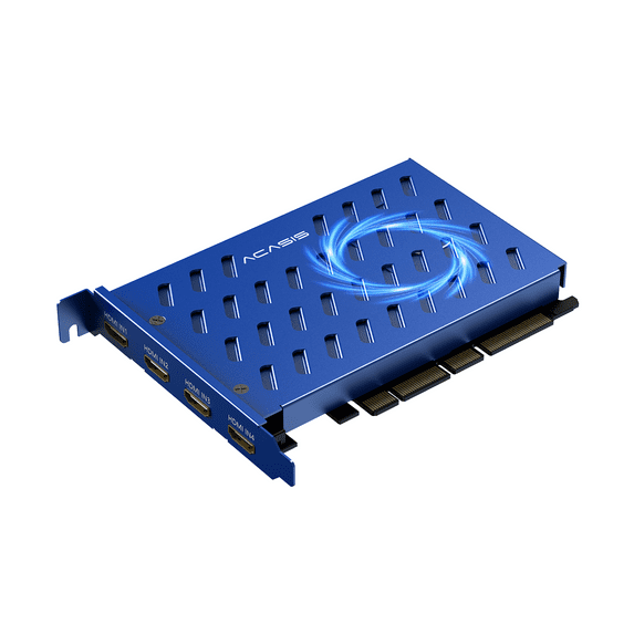 ACASIS 1080p HD Video Capture Card, PCIE, Blue, for Game Streaming and Recording