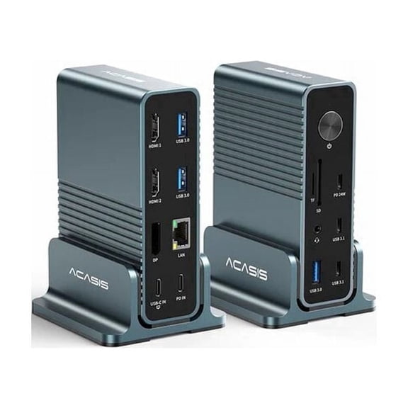 ACASIS 15-in-1 USB-C Docking Station Triple Display 4K 60Hz Dual HDMI DP 100W PD RJ45 for MacBook Windows