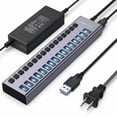 thumbnail image 1 of ACASIS 16 Ports 90W USB 3.0 Hub, Aluminum Housing, Individual Switches, 12V/7.5A Adapter, 5Gbps Speed, 1 of 9
