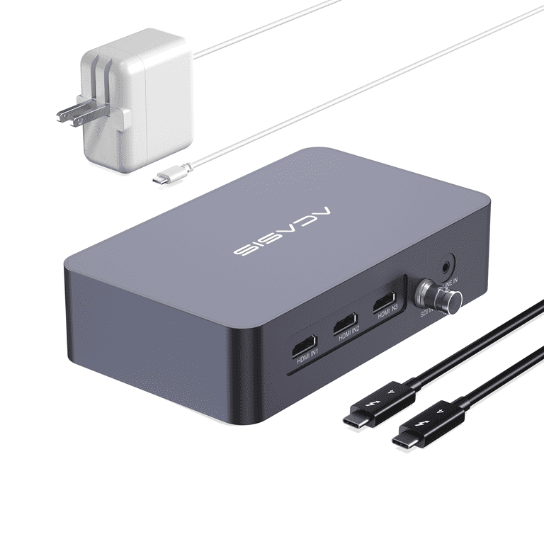 ACASIS 4CH 1080P60HZ HD External Thunderbolt 3 Video Capture Card 3CH HDMI 1CH SDI Live Gaming