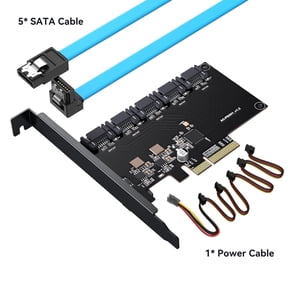 ACASIS PCIe 3.0 x4 to 5 Port SATA 3.0 Expansion Card with JMB585 Chip for 6Gbps Hot-Swap Storage and Boot Drive