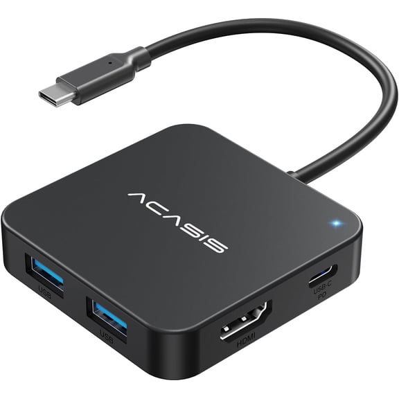 ACASIS 6-in-1 USB C Hub, 10Gbps USB 3.2, 4K@60Hz HDMI, 100W PD, 3 USB-A + USB-C, Multiport Adapter for MacBook, Laptop, iPad Pro