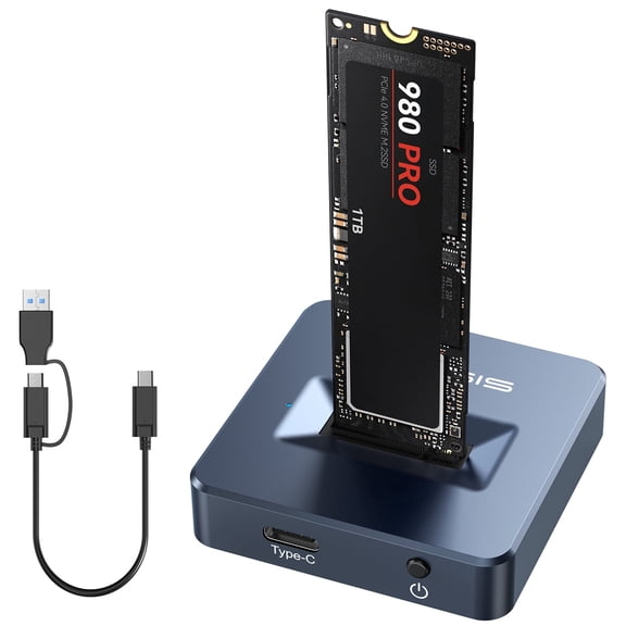 ACASIS M.2 SSD Enclosure, USB C 3.2 10Gbps, NVMe/SATA Dual Protocol, External Reader, Support 2230/2242/2260/2280/22110 up to 8TB for Laptop/PC/Mac