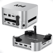 ACASIS Mini Dock Expansion Hub for Mac mini M4/M4 Pro, 10-in-1 USB-C Dock with Dual M.2 NVMe SSD Enclosure (Up to 16TB), 4x USB-A 10Gbps, Dual SD/TF 3.0 Card Re