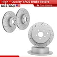 thumbnail image 1 of ACB ZONE 4PCS Front Rear Brake Rotors Set, Drilled & Slotted Disc Rotors Kit for Subaru Impreza Legacy Outback WRX Forester, 1 of 7