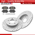 thumbnail image 1 of ACB ZONE 6PCS Rear Brake Kits for 2018-2020 GMC Terrain Buick Regal TourX Chevrolet Equinox, Drilled Slotted Disc Brake Rotors and Ceramic Brake Pads, 1 of 7