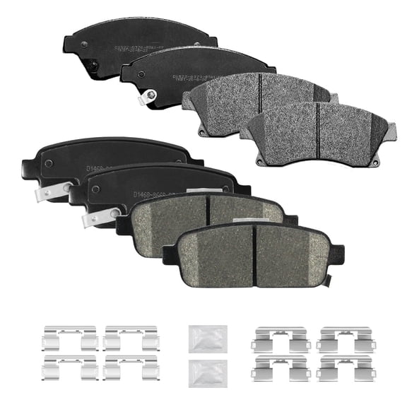 ACB ZONE 8 Pieces Ceramic Brake Pads for Chevy Cruze 2011-2015 and Chevy Sonic 2013-2017