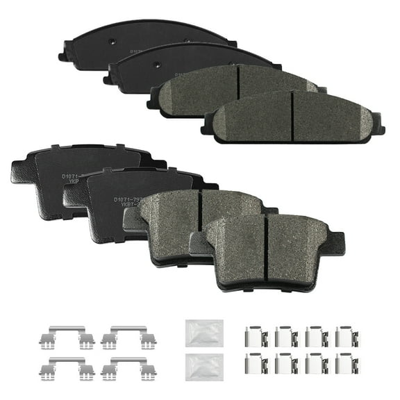 ACB ZONE 8PCS Ceramic Brake Pads(D1070+D1071) for Ford Taurus Taurus X Five Hundred Freestyle Mercury Sable Montego