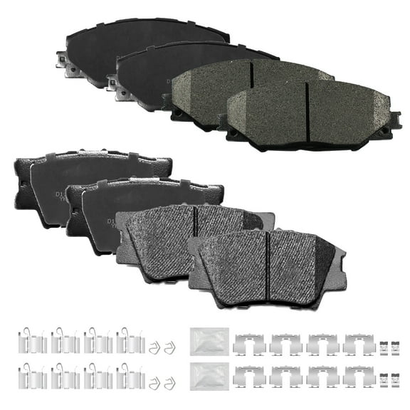 ACB ZONE 8PCS Ceramic Brake Pads(D1211+D1212) for Toyota RAV4 2004-2018 Matrix 2009-2013 Pontiac Vibe 2009-2010, Front and Rear
