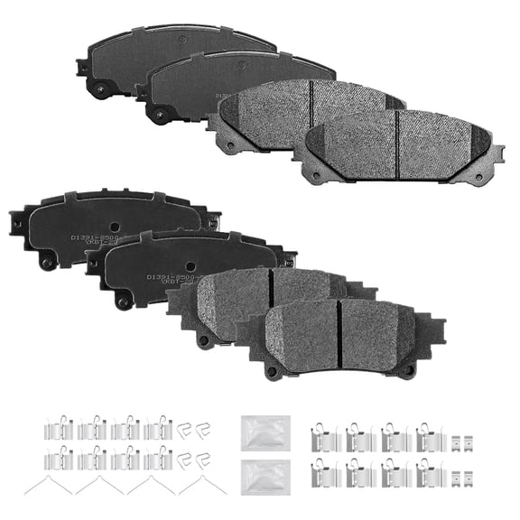 ACB ZONE 8PCS Ceramic Brake Pads(D1324+D1391) for Toyota Sienna 2011-2020 Highlander 2014-2019 Lexus RX350 RX450h 2010-2015 All Models, Front and Rear
