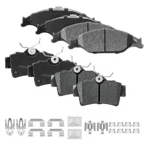 ACB ZONE 8PCS Ceramic Brake Pads(D804+D627) for Ford Mustang 1999-2004 ase or GT Models ONLY EXCLUDING Cobra & Bullitt Models, Front and Rear