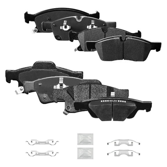 ACB ZONE 8PCS Ceramic Brake Pads for Dodge Durango 2011-2020 Jeep Grand Cherokee 2011-2018, Front & Rear(D1455, D1498)