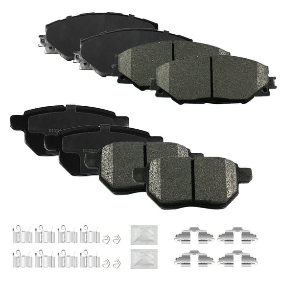 ACB ZONE 8PCS Front & Rear Ceramic Brake Pads Set for 2009-2013 Toyta Matrix 2017-2018 Corolla Im 2009-2010 Pontiac Vibe / 2011-2016 Scion Tc 2016 Im