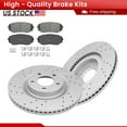 thumbnail image 1 of ACB ZONE Front Brake Kits for 2007-2014 Ford Edge 2007-2015 Lincoln MKX, Drilled Slotted Disc Brake Rotors and Ceramic Brake Pads, 1 of 7