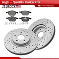 thumbnail image 1 of ACB ZONE Front Brake Kits for Ford C-Max Escape Volvo C30 C70 S40 V50, Drilled Slotted Disc Brake Rotors and Ceramic Brake Pads, 1 of 7