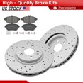 thumbnail interactive-video image 1 of Front Ceramic Brake Pad & G-Coated Rotor Kit – MB CLA250 GLA250 Infiniti QX30 2014-2020 1 of 2
