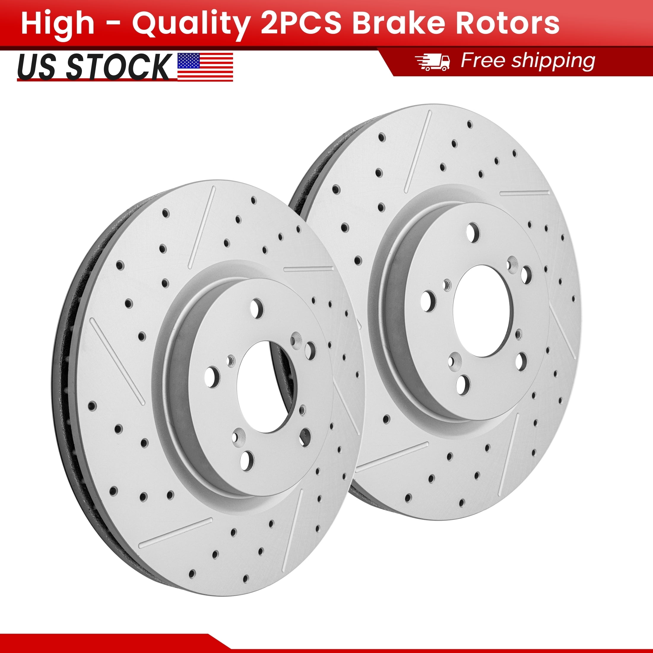 ACB ZONE Front Brake Rotors Set for Acura TL 2009-2014 All Models Honda ...