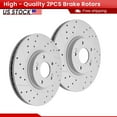 thumbnail image 1 of ACB ZONE Front Brake Rotors Set for 2015-2021 Kia Sedona, Drilled & Slotted Disc Rotors Kit (982097), 1 of 7
