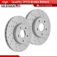 thumbnail image 1 of ACB ZONE Front Brake Rotors Set for Ford C-Max Focus Volvo C30 S40, Replacement Drilled & Slotted Disc Rotors Kit (Left & Right), 1 of 7