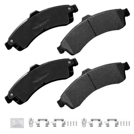 ACB ZONE Front Ceramic Brake Pads with Hardware Fit For Rainier SSR Trailblazer Envoy Ascender Bravada 9-7X