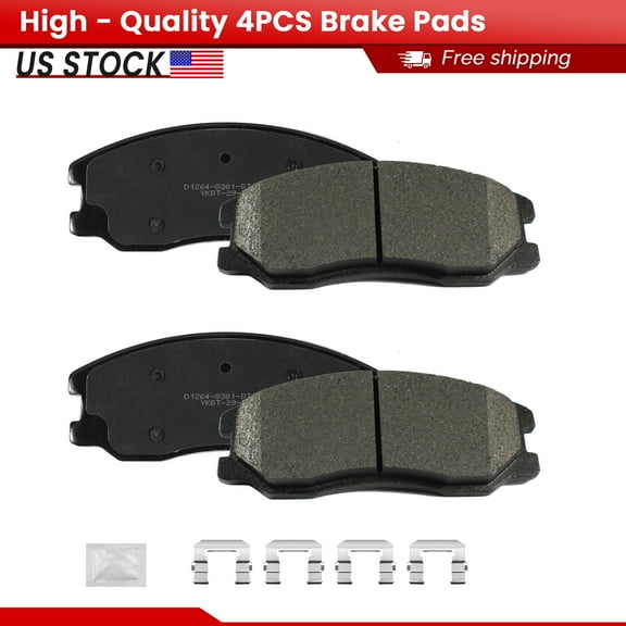 ACB ZONE Front Ceramic Brake Pads with Hardware for Chevrolet Captiva Sport Equinox, Pontiac Torrent, Saturn Vue, Suzuki XL-7 (P-1264)