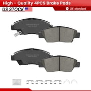 ACB ZONE Front Ceramic Brake Pads with Hardware for Honda Fit 09-16 S-1394