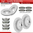 thumbnail image 1 of ACB ZONE Front Rear Brake Kits for Jeep Commander 2006-2010 All Models Grand Cherokee 2005-2010 Excluding STR 8 Models, Drilled Slotted Disc Brake Rotors and Ceramic Brake Pads, 1 of 7