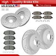 thumbnail image 1 of ACB ZONE Front Rear Brake Kits for Nissan Maxima 2009-2022, Drilled Slotted Disc Brake Rotors and Ceramic Brake Pads, 1 of 7