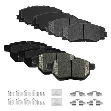 ACB ZONE Front & Rear Brake Pads Set of 8 for Toyota Corolla Matrix/2008-2015 Scion Xb/2009-2010 Pontiac Vibe