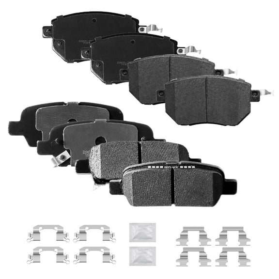 ACB ZONE Front & Rear Disc Ceramic Brake Pads Set w/Hardware Fit for 2003-2007 2009-2012 Nisan Murano 2003 2004 2005 Infiniti Fx35 Fx45,Nissa-n Altima Maxima