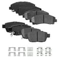 thumbnail image 1 of ACB ZONE Front & Rear Disc Ceramic Brake Pads Set w/Hardware Fit for 2009 2010 2011 2012 2013 2014 Acura Tl 2006 2007 2008 2009 2010 2011 Honda Ridgeline, 1 of 5