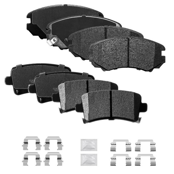 ACB ZONE Front & Rear Disc Ceramic Brake Pads Set w/Hardware Fit for 2010 2011 2012 2013 2014 Buick LaCrosse 2011-2014 Buick Regal 2013-2015 Chevy Malibu 2014 Chevy Impala