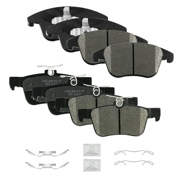 ACB ZONE Front & Rear Disc Ceramic Brake Pads Set w/Hardware Fit for 2013 2014 2015 2016 2017 2018 2019 2020 Ford Fusion 2017 - 2020 Lincoln MKZ