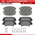 thumbnail image 1 of ACB ZONE Front and Rear Ceramic Brake Pads with Hardware for Hyundai Elantra Kia Forte Soul (P-1397, P-1544), 1 of 7