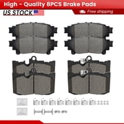 ACB ZONE Front and Rear Ceramic Brake Pads with Hardware for Lexus GS300 GS350 GS450h RC200t RC350 P-1391, P-1586