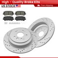 thumbnail image 1 of ACB ZONE Rear Brake Kits for 2014 2015 2016 Acura MDX, Drilled Slotted Disc Brake Rotors and Ceramic Brake Pads (981064, 1724), 1 of 7