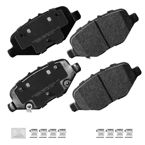 ACB ZONE Rear Ceramic Brake Pads with Hardware Fit For 2013-2018 Ford Flex Explorer Taurus Lincoln MKS MKT