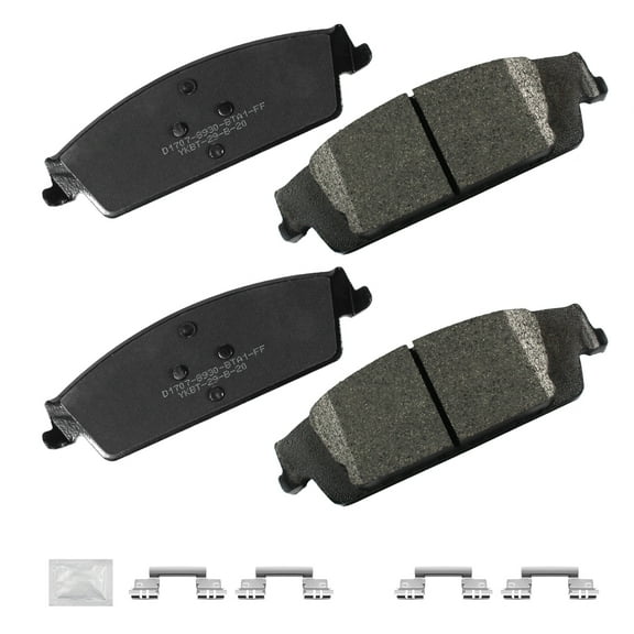 ACB ZONE Rear Ceramic Brake Pads with Hardware Fit For 2015-2020 Chevy Silverado GMC Sierra 1500 Yukon Tahoe Cadillac Escalade ESV