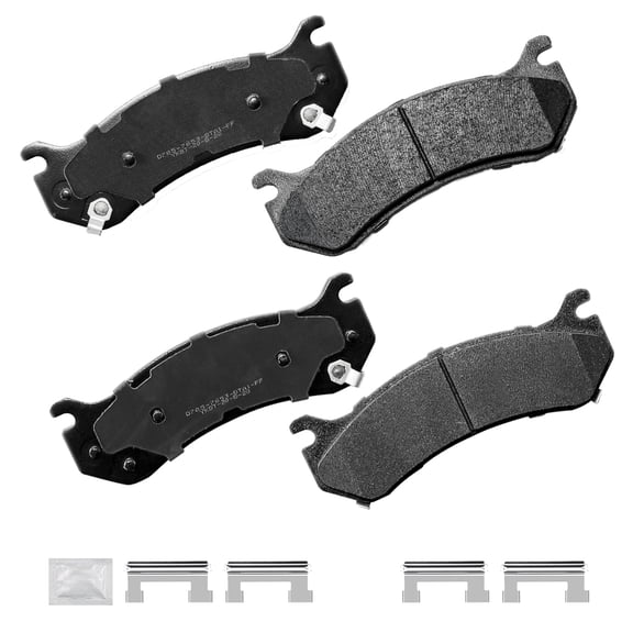 ACB ZONE Rear Ceramic Brake Pads with Hardware Fit For Chevy GMC Avalanche Silverado Sierra Yukon XL 1500 2500 3500