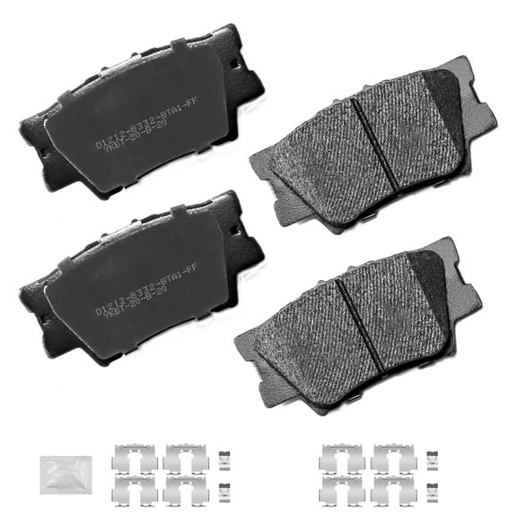 ACB ZONE Rear Ceramic Brake Pads with Hardware Fit for Toyota Camry RAV4 Avalon Matrix Lexus ES350 ES300h HS250h Pontiac Vibe