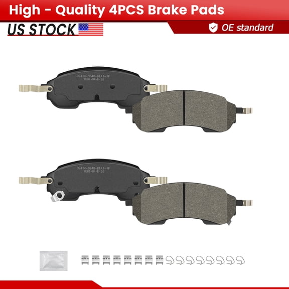 ACB ZONE Rear Ceramic Brake Pads with Hardware for 2020 - 2024 Ford Bronco (S-2414)