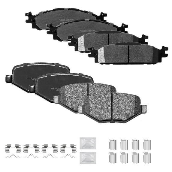 ACB Zone Ceramic Brake Pads, Front & Rear, 8-Piece Set(D1508+D1377)
