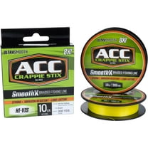 ACC Crappie Stix SmoothX Braided Fishing Line 10lb 300yd Hi-Vis Yellow