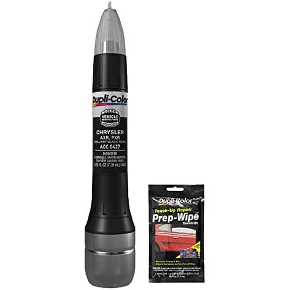 ACC0427  Black Pearl Exact-Match Scratch Fix All-in-1 Touch-Up Paint for Vehicles (PXR, AXR) Bundle with Prep Wipe Towelette (2 Items)