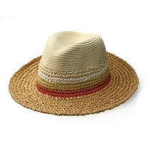 ZHIZAIHU Sun Hats for Women Men Plaid Fedora Wide Brim Vintage Cap ...